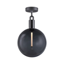 Load image into Gallery viewer, Forked Semi Flush Mount Ceiling Light in Gun Metal/Smoked (Large).
