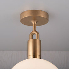 Load image into Gallery viewer, Forked Semi Flush Mount Ceiling Light in Detail.
