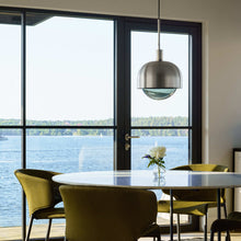 Load image into Gallery viewer, Forked Shade Globe Pendant Light in living room.
