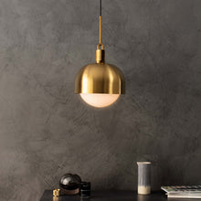 Load image into Gallery viewer, Forked Shade Globe Pendant Light in living room.
