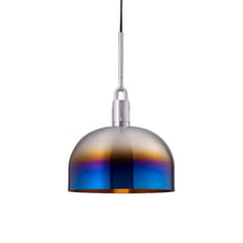 Load image into Gallery viewer, Forked Shade Pendant Light in Burnt Steel (Large).
