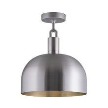 Load image into Gallery viewer, Forked Shade Semi Flush Mount Ceiling Light in Steel (Large).
