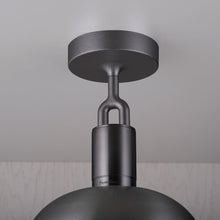 Load image into Gallery viewer, Forked Shade Semi Flush Mount Ceiling Light in Detail.
