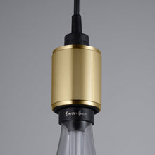 Load image into Gallery viewer, Heavy Metal Pendant Light in Detail.
