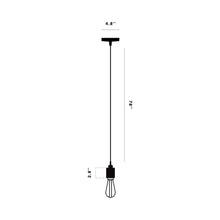 Load image into Gallery viewer, Heavy Metal Pendant Light - line drawing.
