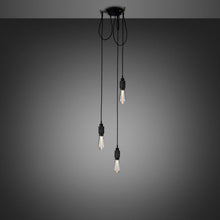 Load image into Gallery viewer, Hooked Nude Multi Light Pendant Light in Smoked Bronze (3-Light).
