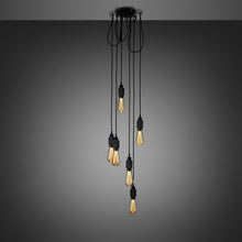 Load image into Gallery viewer, Hooked Nude Multi Light Pendant Light in Smoked Bronze (6-Light).

