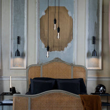 Load image into Gallery viewer, Hooked Nude Multi Light Pendant Light in bedroom.
