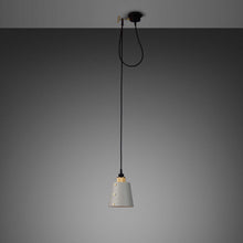 Load image into Gallery viewer, Hooked Pendant Light in Stone/Brass (Small).
