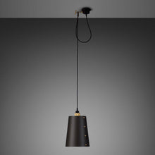 Load image into Gallery viewer, Hooked Pendant Light in Graphite/Brass (Large).
