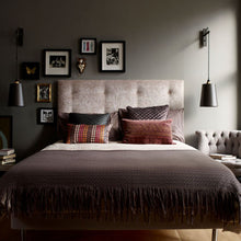 Load image into Gallery viewer, Hooked Wall Light in bedroom.
