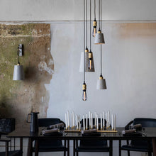 Load image into Gallery viewer, Hooked Wall Light in dining room.
