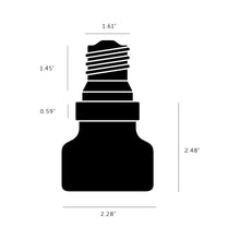 Load image into Gallery viewer, Punch Puck Medium Base 110V-120V LED Bulb - line drawing.
