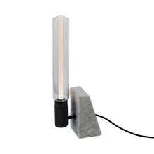 Load image into Gallery viewer, Stoned Table Lamp in Polished White.
