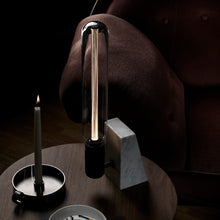 Load image into Gallery viewer, Stoned Table Lamp in living room.
