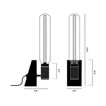 Load image into Gallery viewer, Stoned Table Lamp - line drawing.
