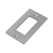 Load image into Gallery viewer, Wall Plate in Steel/Logo (1-Gang).
