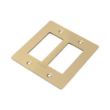 Load image into Gallery viewer, Wall Plate in Brass/Logo (2-Gang).
