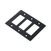 Load image into Gallery viewer, Wall Plate in Black/Logo (3-Gang).
