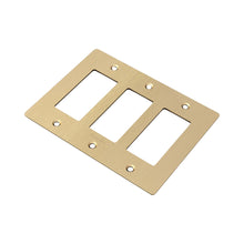 Load image into Gallery viewer, Wall Plate in Brass/Logo (3-Gang).
