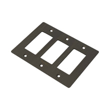 Load image into Gallery viewer, Wall Plate in Smoked Bronze/Logo (3-Gang).
