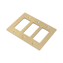 Load image into Gallery viewer, Wall Plate in Brass/Without Logo (3-Gang).
