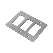 Load image into Gallery viewer, Wall Plate in Steel/Without Logo (3-Gang).

