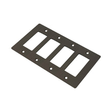 Load image into Gallery viewer, Wall Plate in Smoked Bronze/Without Logo (4-Gang).

