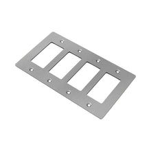 Load image into Gallery viewer, Wall Plate in Steel/Without Logo (4-Gang).
