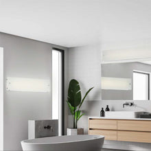 Load image into Gallery viewer, Button LED Bath Vanity Light in bathroom.

