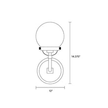 Load image into Gallery viewer, Cafe Bath Wall Light - line drawing.
