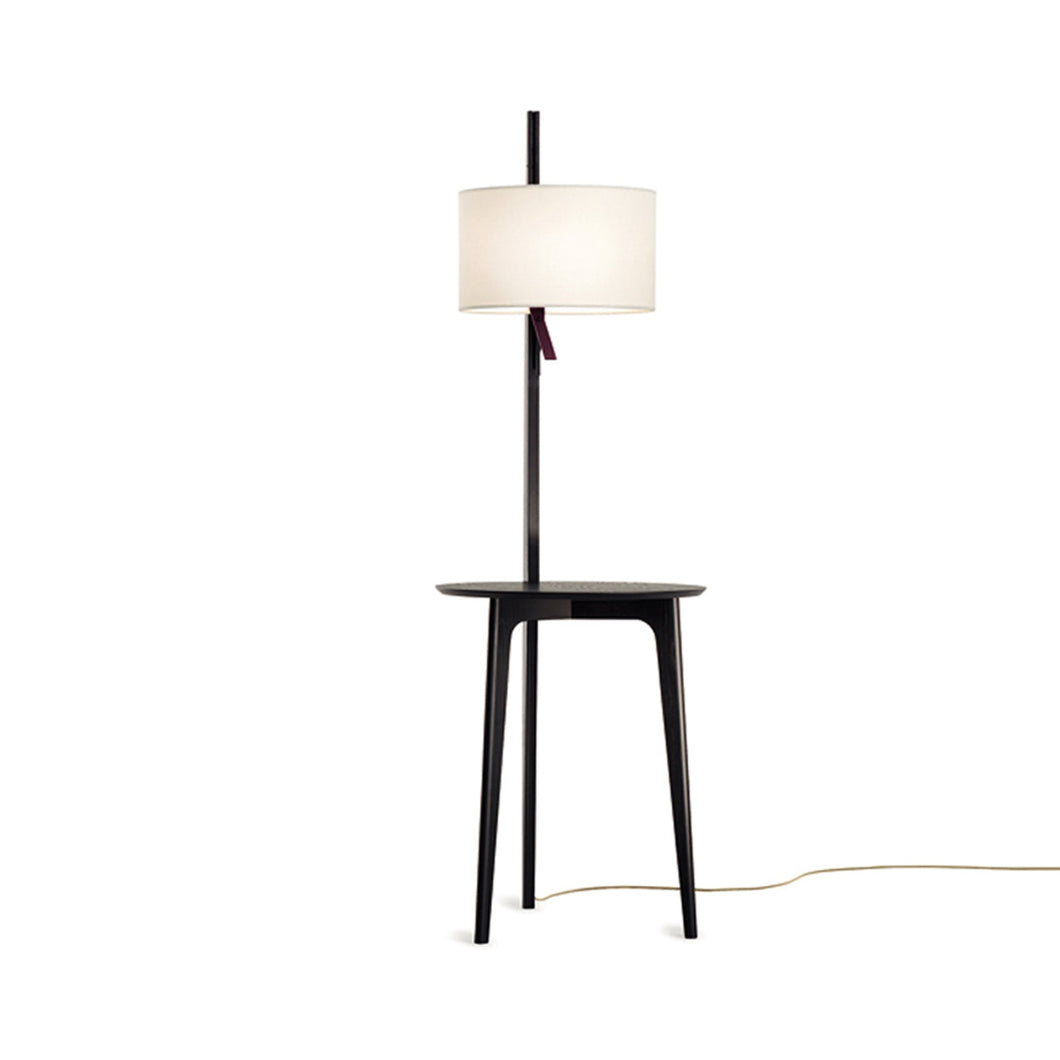 Carla Floor Lamp in Black Oak/White.