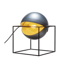 Load image into Gallery viewer, El Cubo Table Lamp in Metallic Blue Grey.
