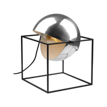 Load image into Gallery viewer, El Cubo Table Lamp in Metallic Chrome.
