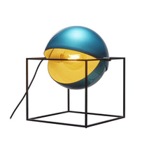 Load image into Gallery viewer, El Cubo Table Lamp in Metallic Turquoise.
