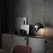 Load image into Gallery viewer, El Cubo Table Lamp in living room.
