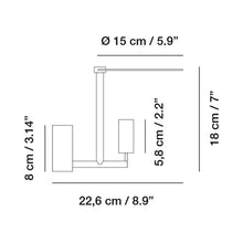 Load image into Gallery viewer, Kelly LED Wall Light - line drawing.
