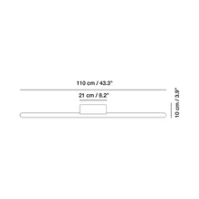 Load image into Gallery viewer, Lineal LED Wall Light - line drawing.
