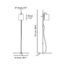 Load image into Gallery viewer, Magnetic Foco Floor Lamp - line drawing.
