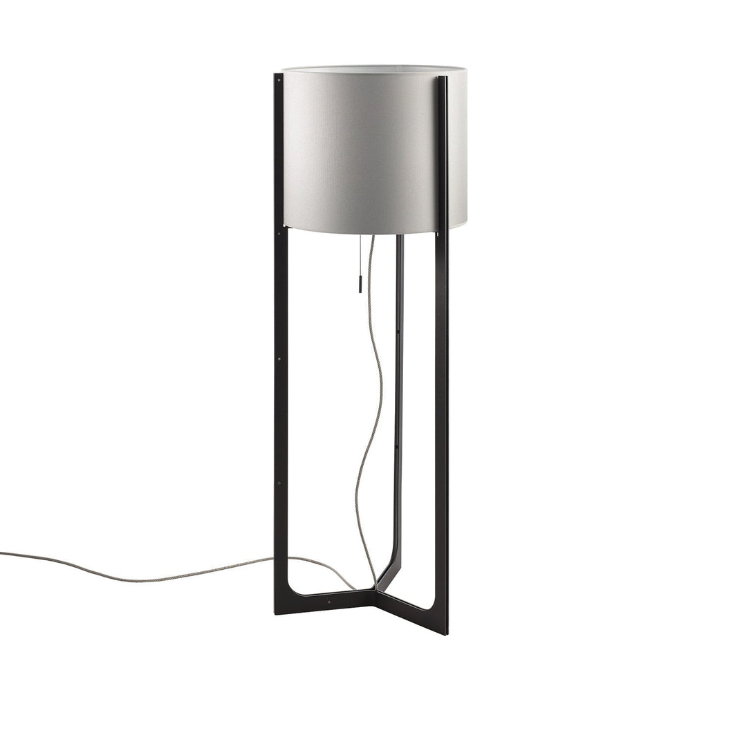 Nirvana Floor Lamp in Black/Metallic Grey.