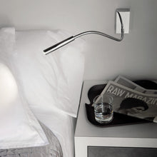 Load image into Gallery viewer, Oliver LED Wall Light in bedroom.
