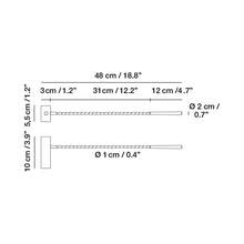 Load image into Gallery viewer, Oliver LED Wall Light - line drawing.

