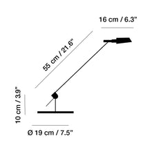 Load image into Gallery viewer, Tema LED Table Lamp - line drawing.

