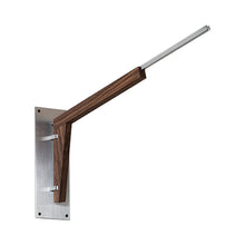 Load image into Gallery viewer, Motus Swing Arm Bracket in Brushed Aluminum (Walnut).
