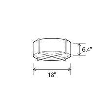 Load image into Gallery viewer, Plura LED Flush Mount Ceiling Light - line drawing.
