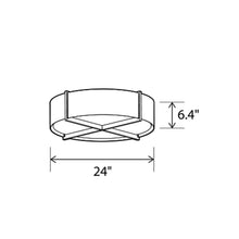 Load image into Gallery viewer, Plura LED Flush Mount Ceiling Light - line drawing.
