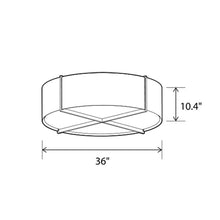 Load image into Gallery viewer, Plura LED Flush Mount Ceiling Light - line drawing.
