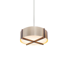Load image into Gallery viewer, Plura LED Pendant Light in Walnut/Rose Gold (24-Inch).
