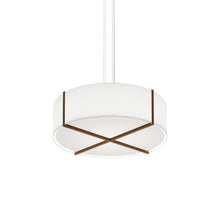 Load image into Gallery viewer, Plura LED Pendant Light in Dark Stained Walnut/Frosted Polymer (36-Inch).
