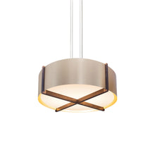 Load image into Gallery viewer, Plura LED Pendant Light in Walnut/Rose Gold (36-Inch).
